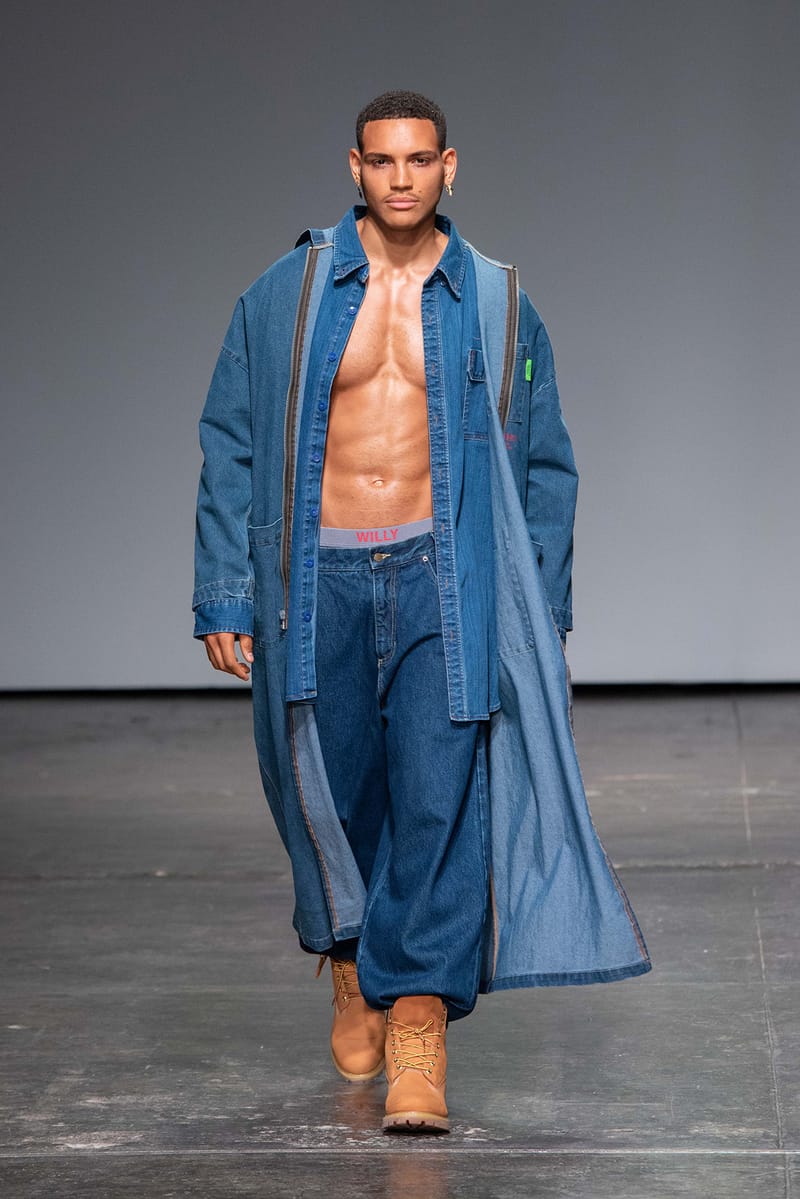 WILLY CHAVARRIA / DENIM LAYERED PANTS WASHED BLACK 23AW 送料