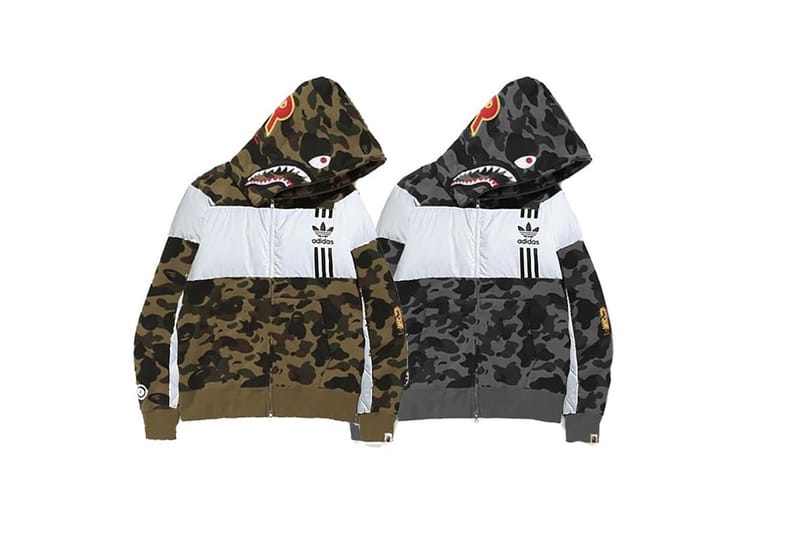 Adidas x bape store shark hoodie