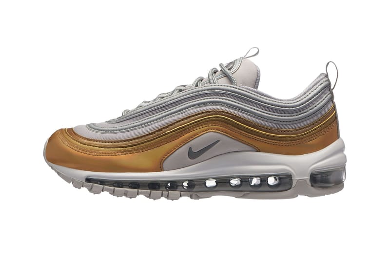 Nike air max on sale 97 gold silver