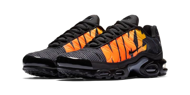 Air max plus black and clearance orange