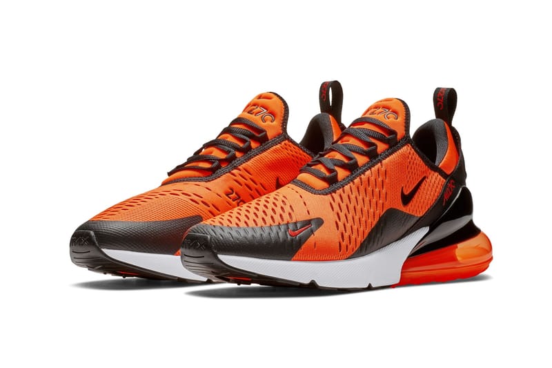 Black and cheap orange 270 nike