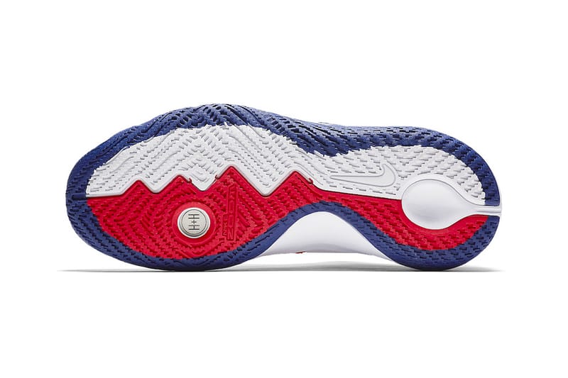 Kyrie red white on sale and blue shoes