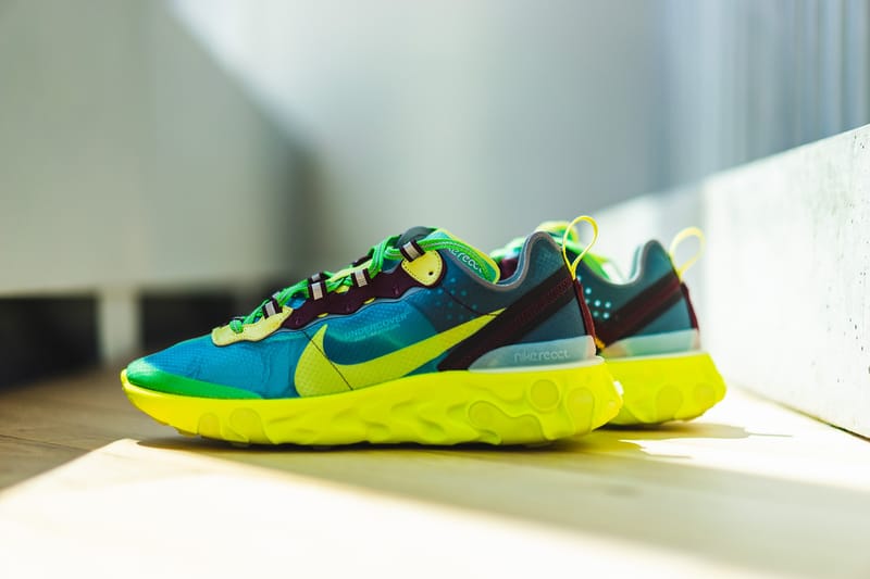 Nike react element on sale 87 homme cyan