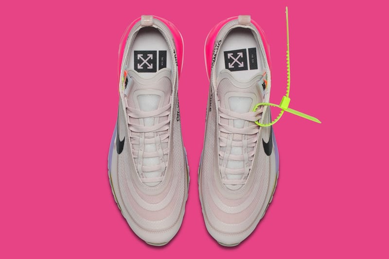 Pink off white hot sale air max 97