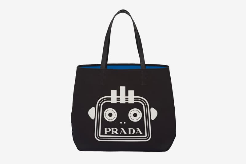 prada printed tote