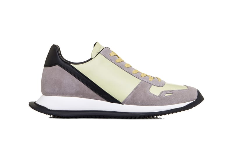 Rick Owens Vintage Lace Up Runner in Lime Yellow | Hypebeast