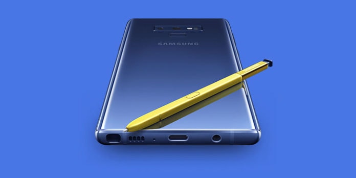 Ранний официальный взгляд на поверхности Samsung Galaxy Note 9