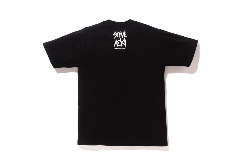 AAPE steve aoki コラボ パーカー ベイプ×スティーヴ・アオキ、カモ柄にロゴを重ねたTシャツ