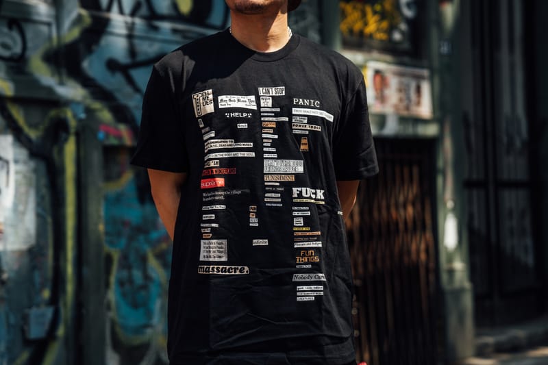 Supreme cutouts hot sale tee black