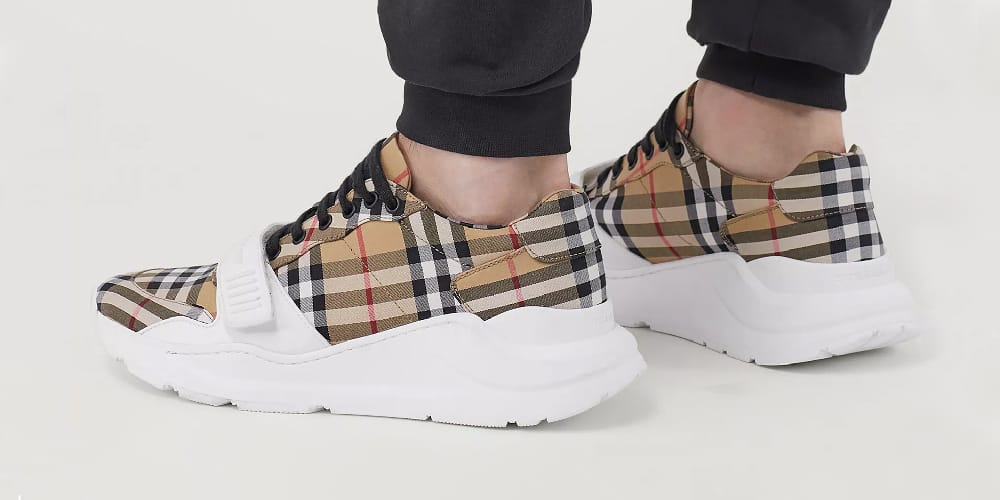 Burberry Vintage Check Cotton Sneakers White | HYPEBEAST