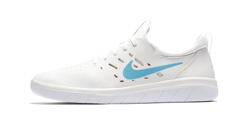 Nike nyjah white blue best sale