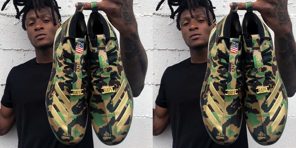BAPE x adidas adizero Football Cleats Teased By DeAndre Hopkins | HYPEBEAST