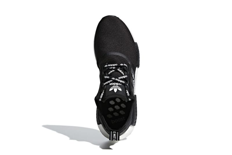 Adidas nmd r1 black cheap logo