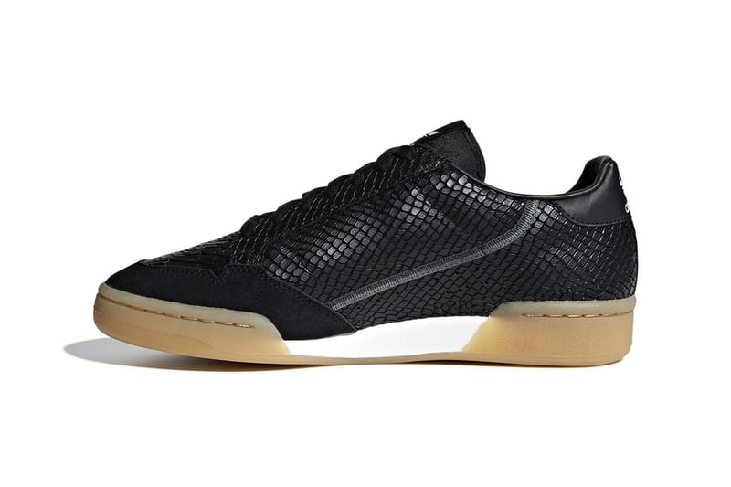 Adidas continental 80 sales black snakeskin