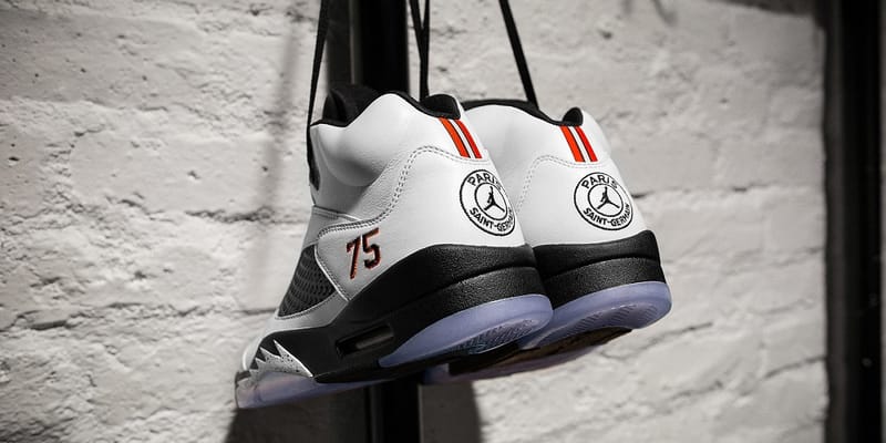 Jordan 5 paris store saint germain white