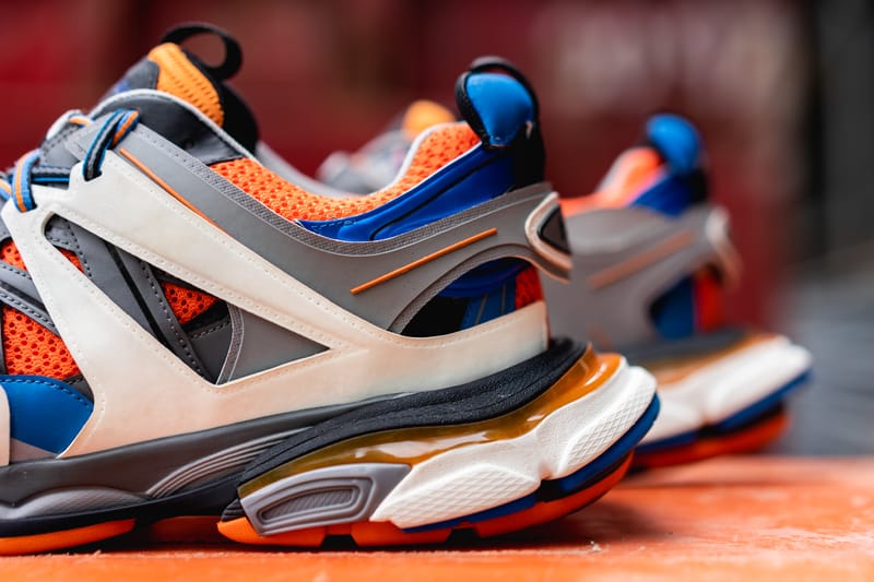 Balenciaga track hot sale blue orange