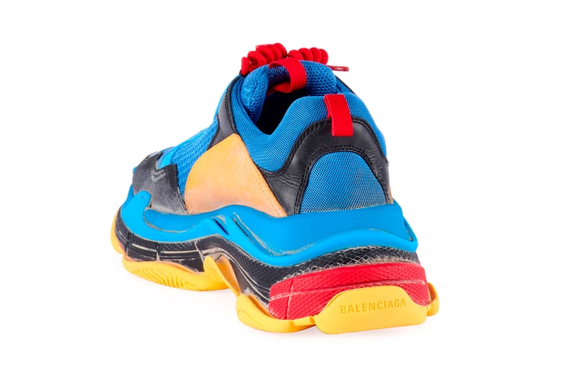 balenciaga triple s blue orange