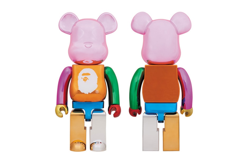 BAPE 25th Anniversary Multi-Colored Foil BE@RBRICK | Drops | Hypebeast