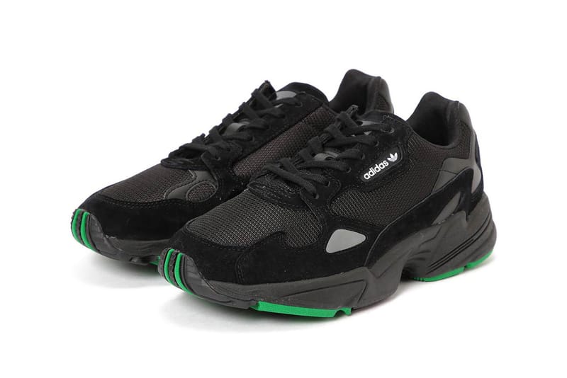 Adidas falcon sale black green