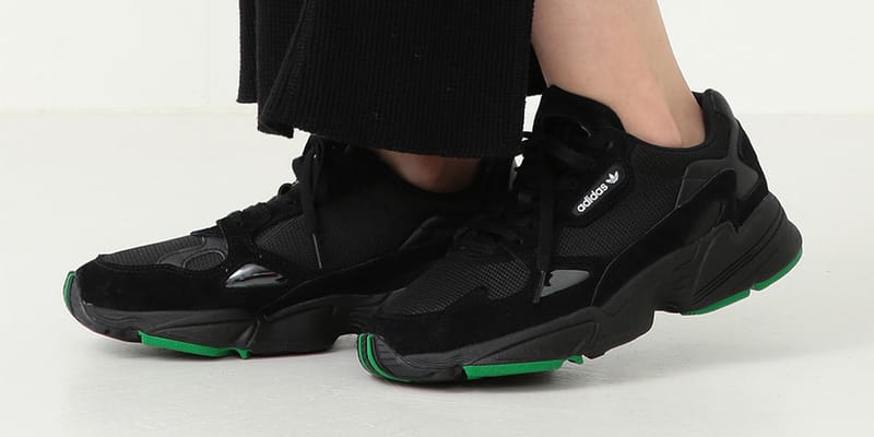 BEAMS x adidas Falcon Black Green Hypebeast