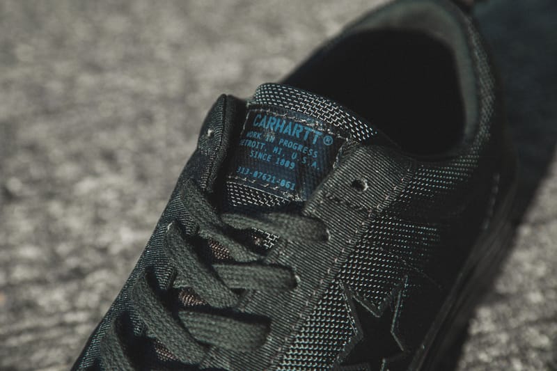 Converse one star on sale ox carhartt wip black