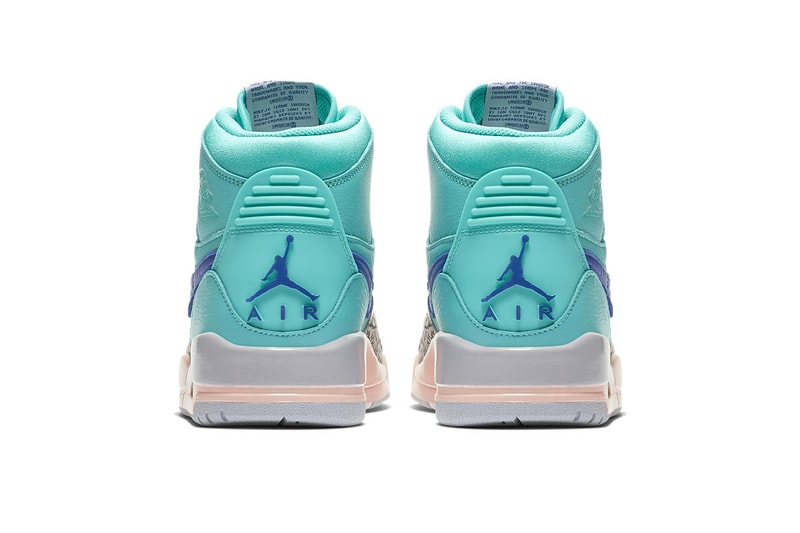 jordan legacy 312 hyper jade on feet