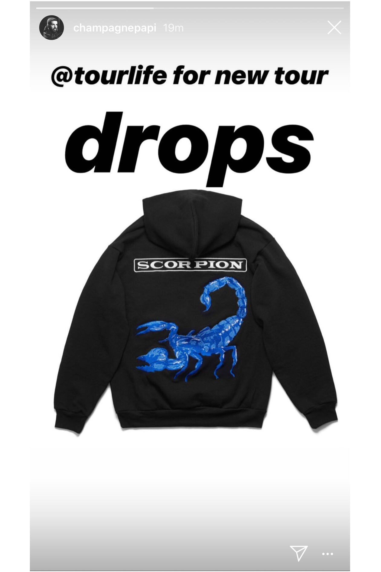 Drake Creates Instagram Page for Scorpion Merch | Hypebeast