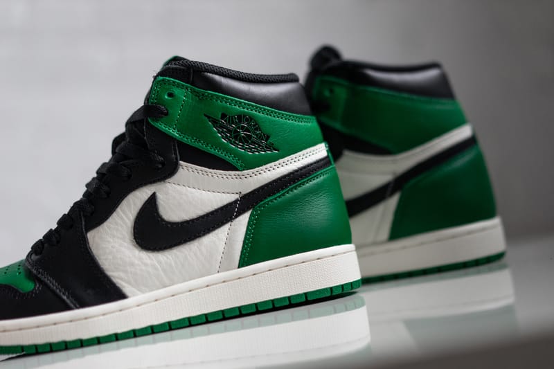 Green white and black jordan clearance 1s