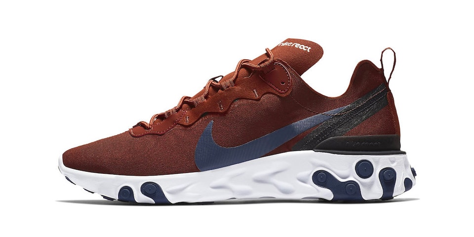 nike react element 55 crimson gold