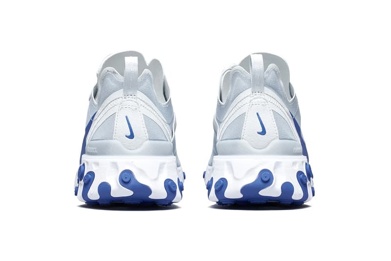 nike react element 55 pure platinum racer blue