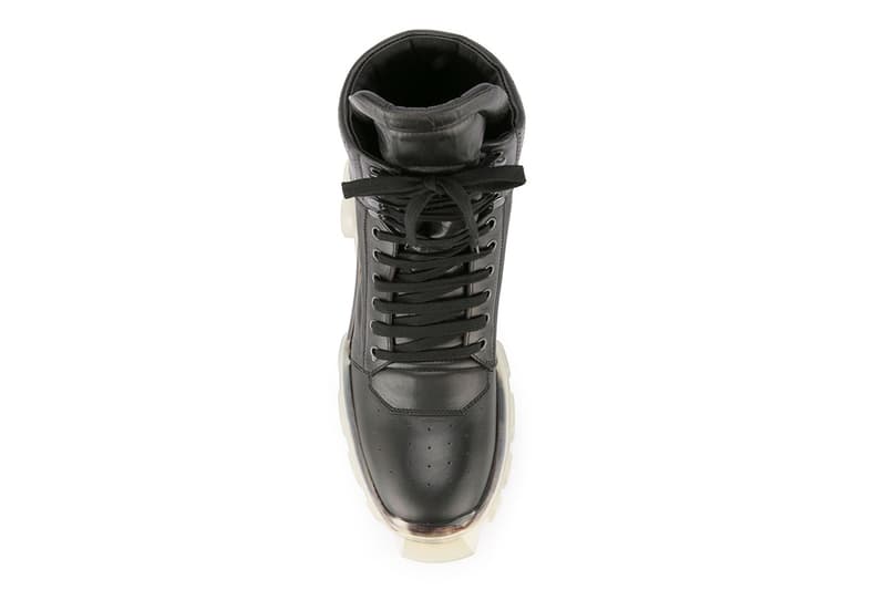 rick owens black tractor dunk boots