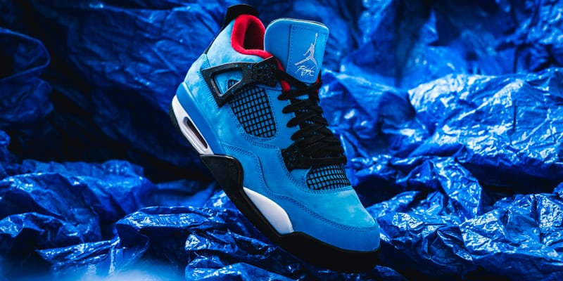 Travis scott air hot sale jordan 4 blue