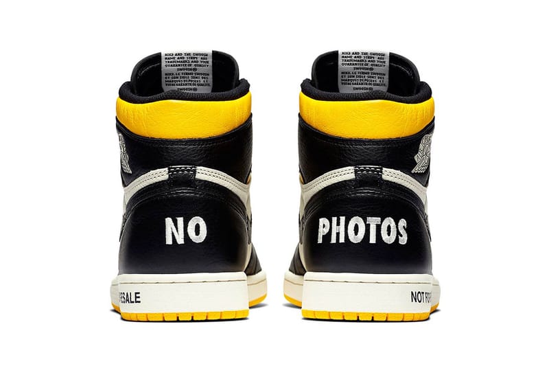 Jordan 1 yellow not for sales resale