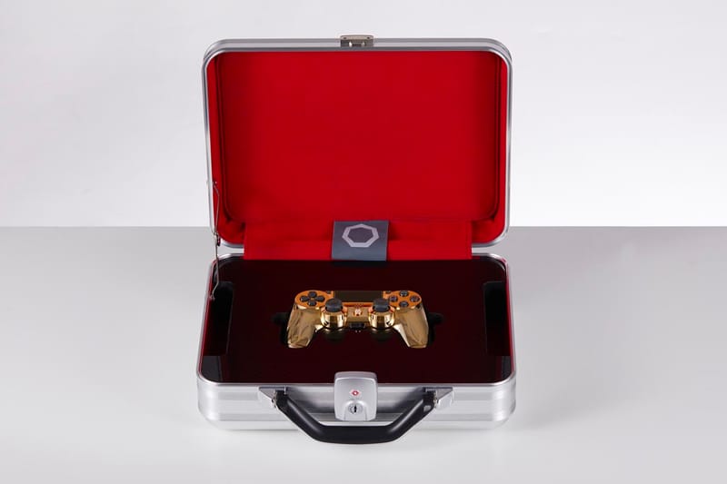 Red and discount gold ps4 controller