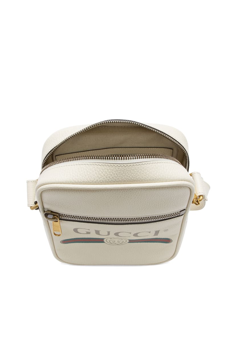 ショルダーバッグ・ポシェット GUCCI Women Messenger Bags 6022041DB0G 9022 White Gucci Logo Messenger Bag Release | Hypebeast
