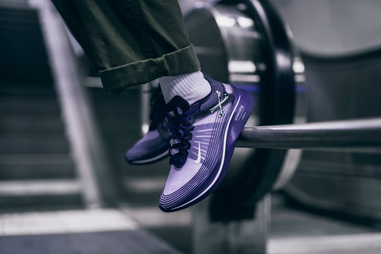 GYAKUSOU x Nike Zoom Fly Collab Sneakers On Foot | HYPEBEAST