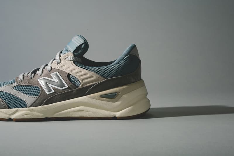 new balance lifestyle x90 reconstructed cyclone blue & marble grey shoes