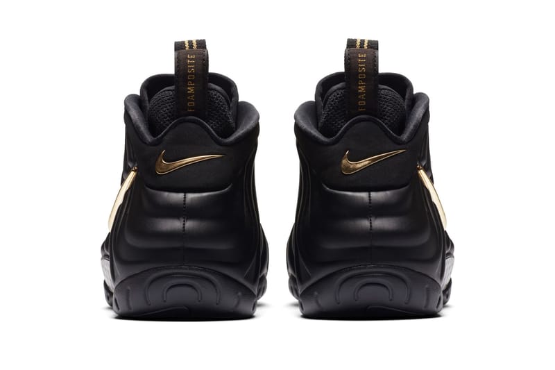 New foamposites black and gold best sale