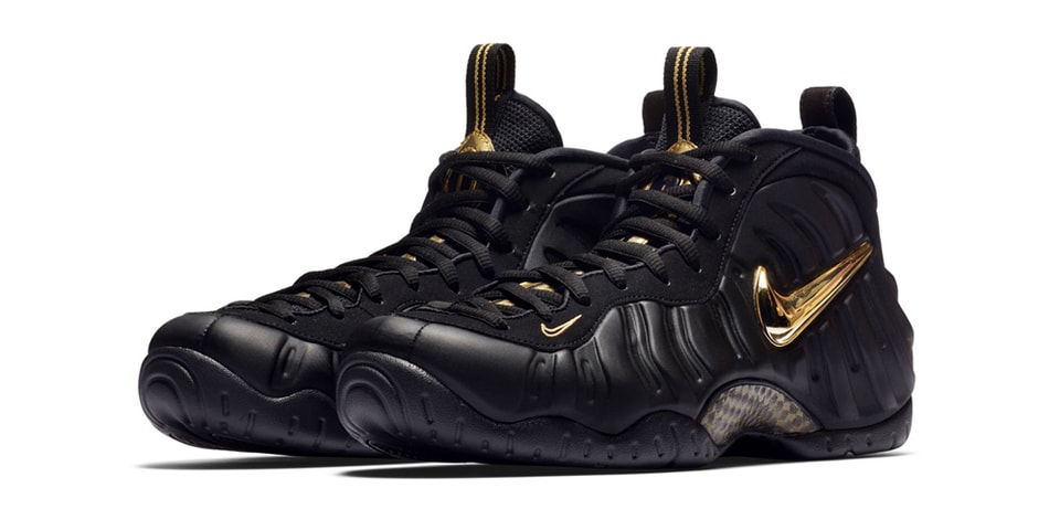 black foamposites gold check