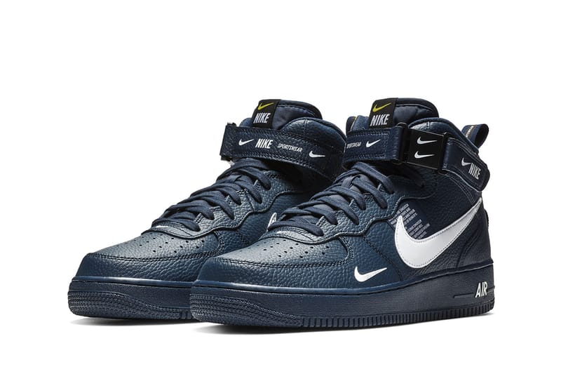 Air force 1 clearance mid 07 navy blue