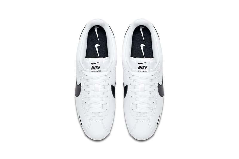 Nike Cortez Premium Swoosh Logos White/Black | Hypebeast
