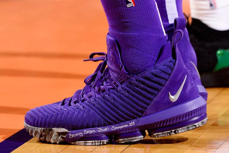 Lebron 16 purple shoes on sale