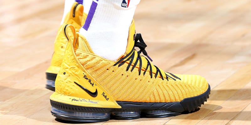 Nike LeBron 16 Yellow/Black PE vs Timberwolves | Hypebeast