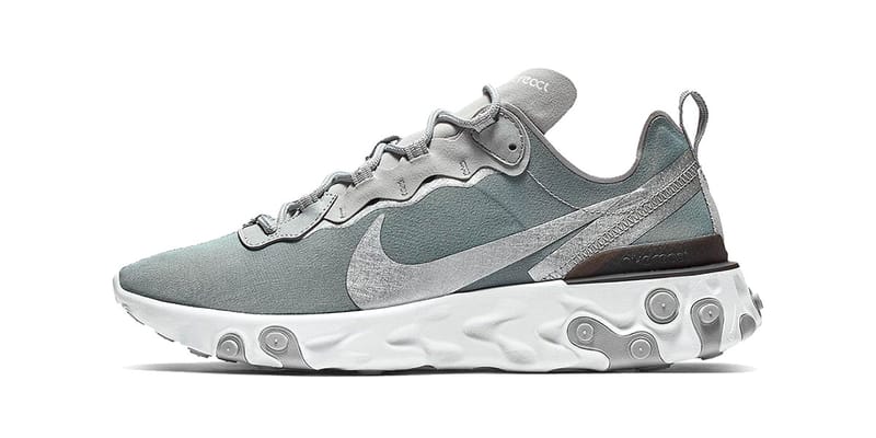 React element 55 metallic silver on sale