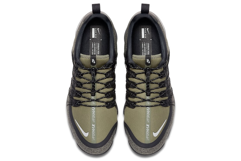 olive green and orange vapormax