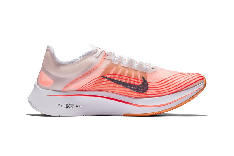 nike zoom fly grey red
