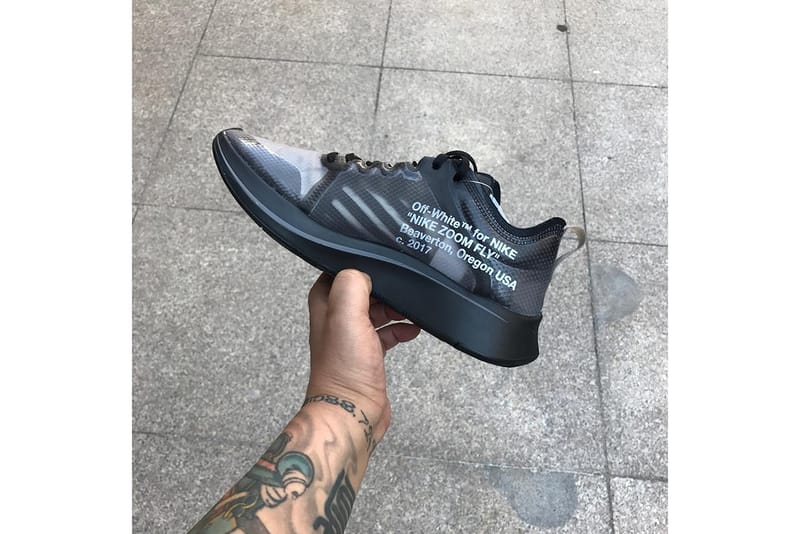 Off white nike zoom fly black on clearance feet