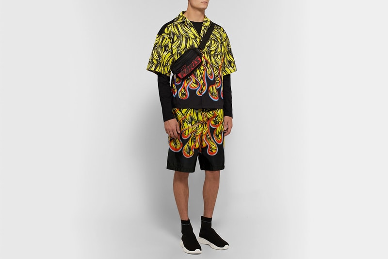 Prada Banana & Flame-Printed Nylon Swim Shorts | Hypebeast