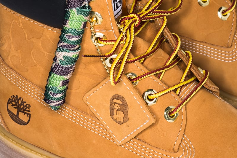 Undefeated x bape store x timberland