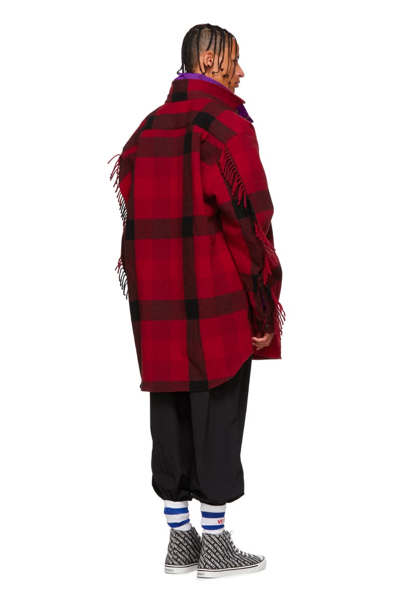 vetements flannel shirt